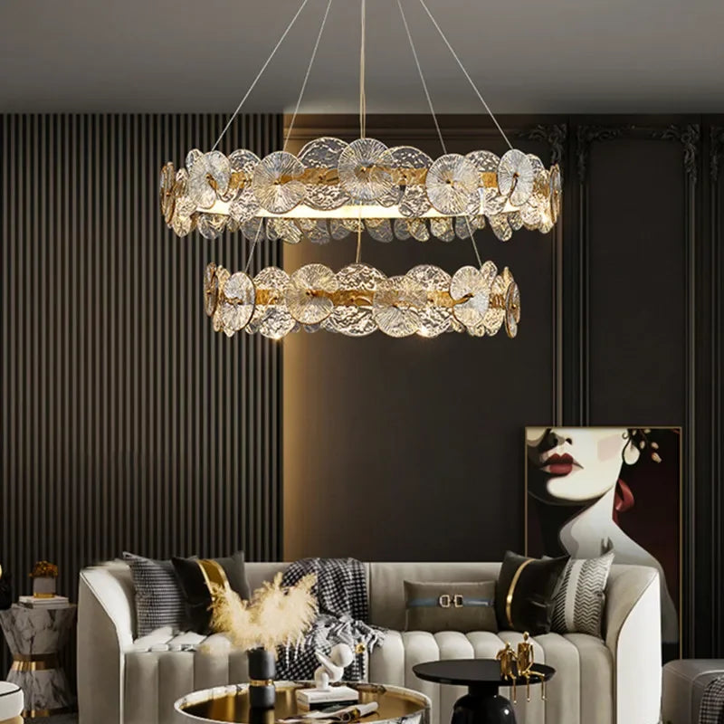 Afralia™ LED Flower Design Ceiling Chandelier for Modern Living Room Bedroom Dining Area