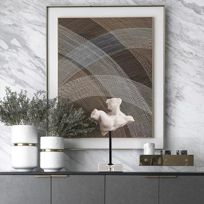 Afralia™ Resin Roman Figure Sculpture | Abstract Human Body Decorative Figurine