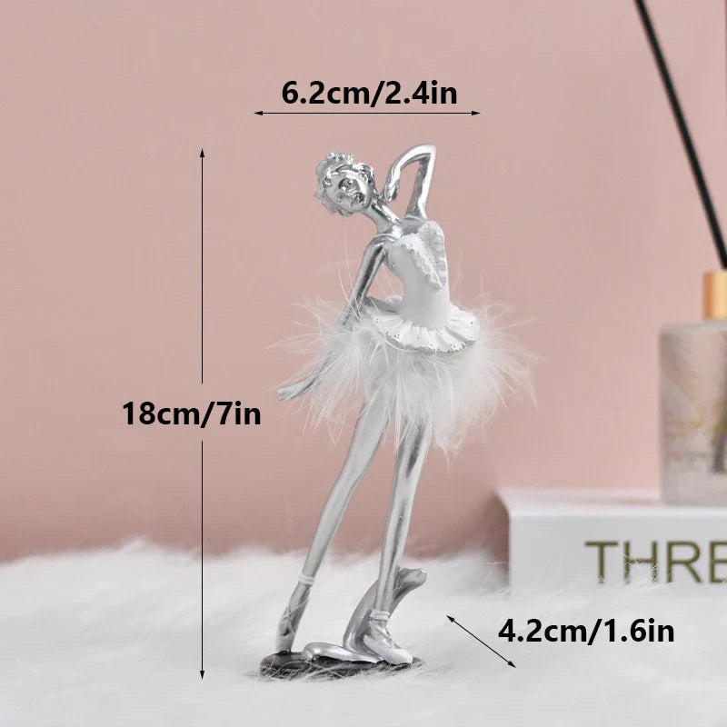 Afralia™ Ballet Girl Resin Figurine - Nordic Luxury Desktop Decoration and Birthday Gift