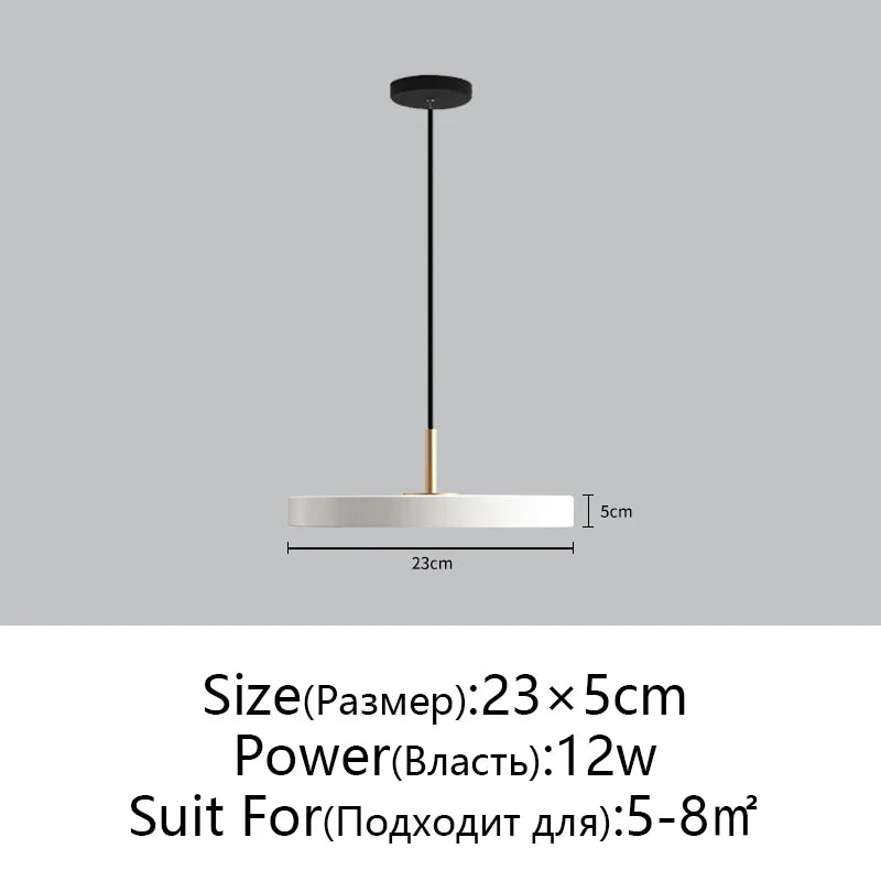 Afralia™ UFO Metal LED Pendant Light - Modern Art Design, Round Hanging Lamp for Home Decor