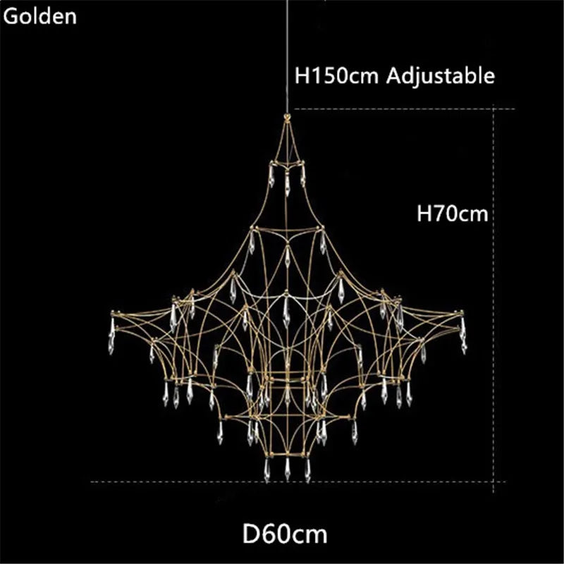 Afralia™ Crystal Chandelier LED Modern Light for Romantic Living Room & Villa