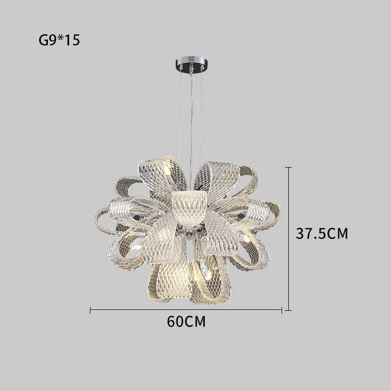 Afralia™ Glass Pinecone LED Chandelier: Modern Art Deco Pendant Lighting
