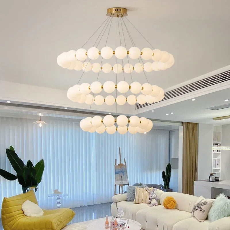 Afralia™ LED Acrylic Chandelier for Living Room Bedroom Hall Pendant Lamps