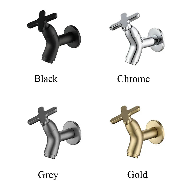Afralia™ Outdoor Brass Faucet for Mop Pool & Garden, Single Cold Water Tap