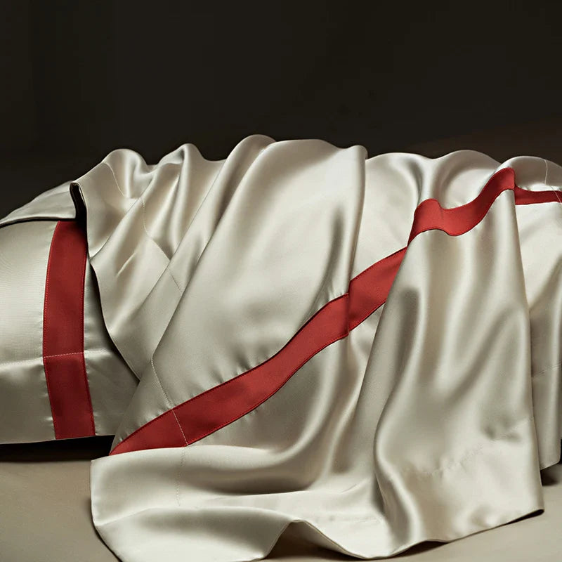 Afralia™ Luxury Eucalyptus Lyocell Bedding Set: Duvet Cover, Bed Sheet, Pillowcases