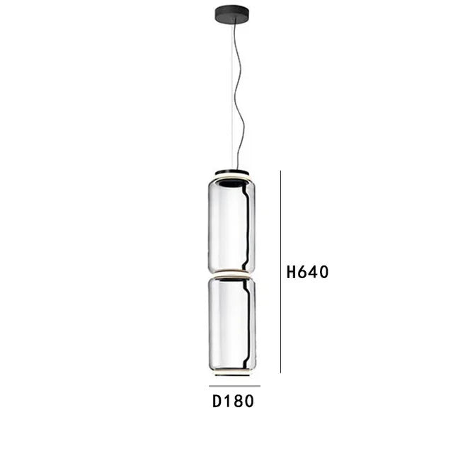Afralia™ Modern Glass Pendant Lamp Noctambule for Villa Living Room Staircase Bar Loft