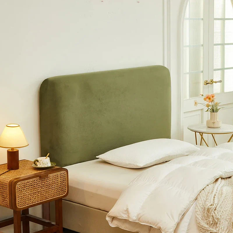 Afralia™ Plush Velvet Headboard Cover: Spandex Bed Head All-inclusive Dustproof Protector