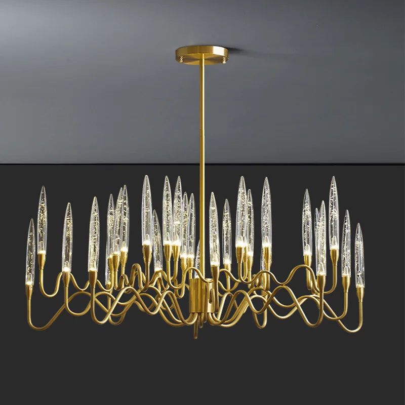 Afralia™ Crystal Branch Chandelier: Nordic LED Pendant Light for Home Décor & Wedding Lighting