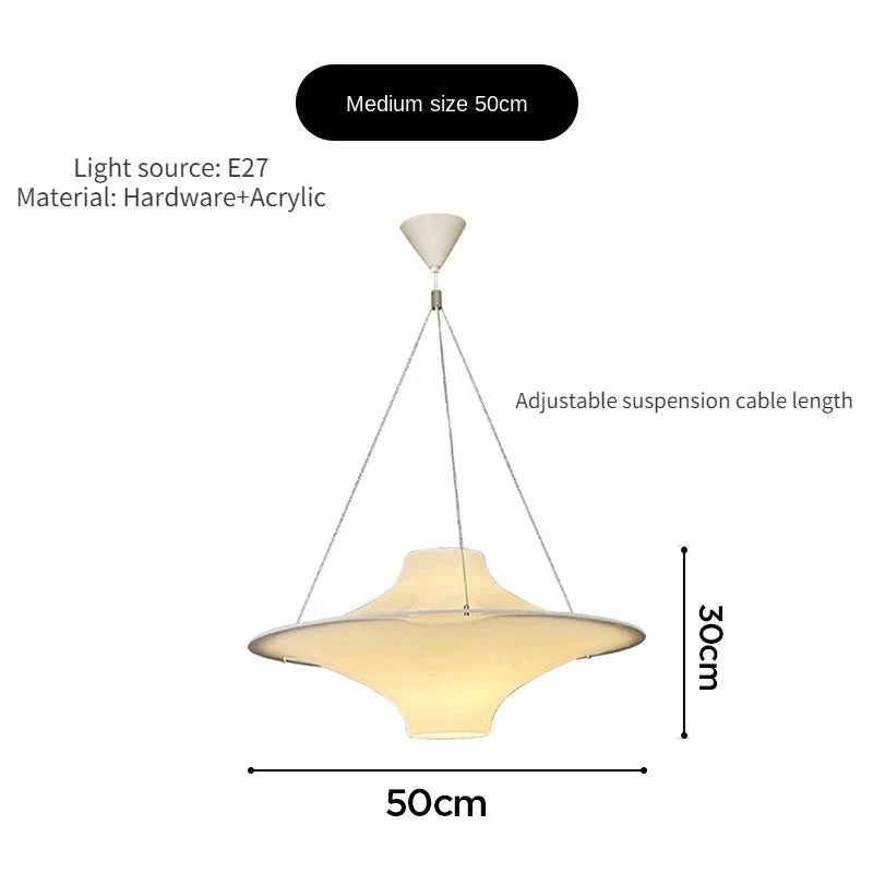 Afralia™ Cream Acrylic UFO Pendant Light: Modern Home Decor Hanging Lamp