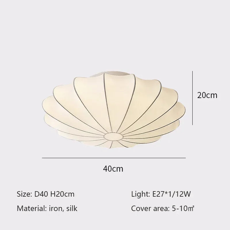 Afralia™ White Cloud Chandelier | Modern Nordic Silk Ceiling Light | LED Indoor Lighting