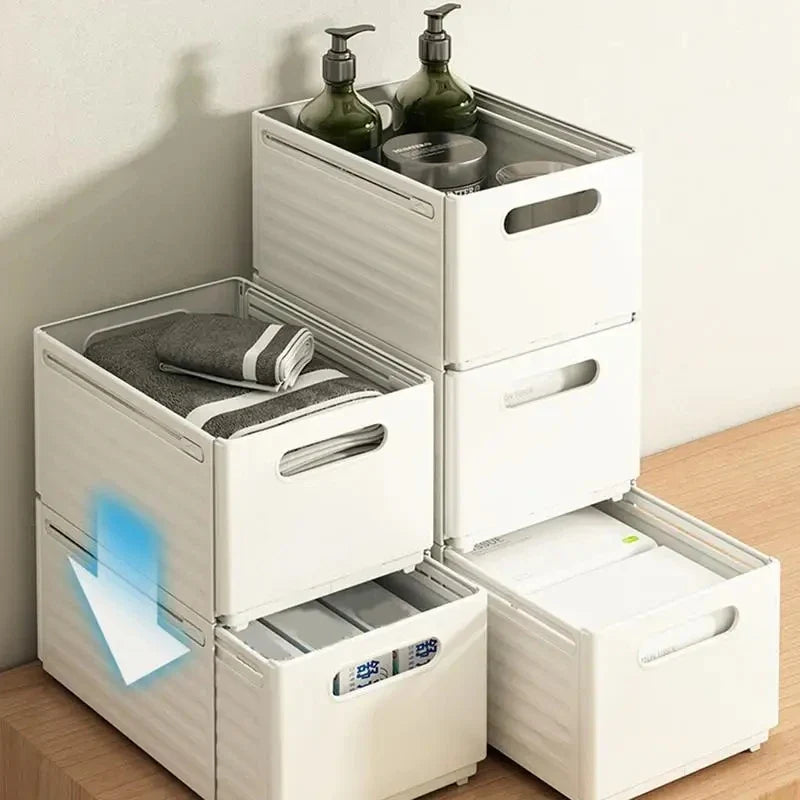 Afralia™ Telescopic Drawer Basket Storage Organizer: Bathroom, Closet, Makeup, Underwear Organization