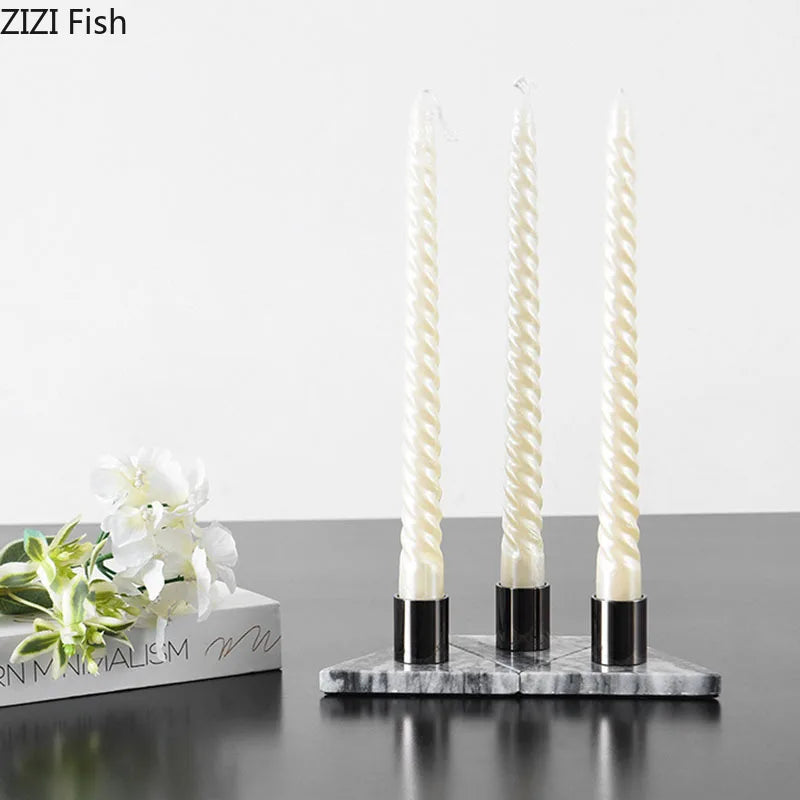 Afralia™ Marble Candle Holder: Romantic Table Decoration & Wax Melt Burner