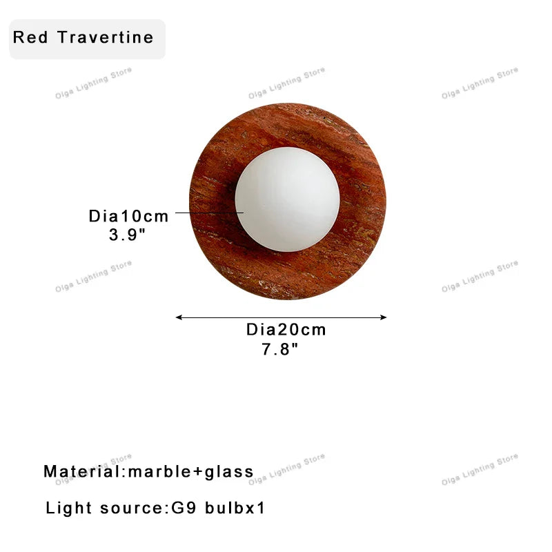 Afralia™ Marble & Jade Wall Lamp: Luxury Purple Green White Stone Mount Light