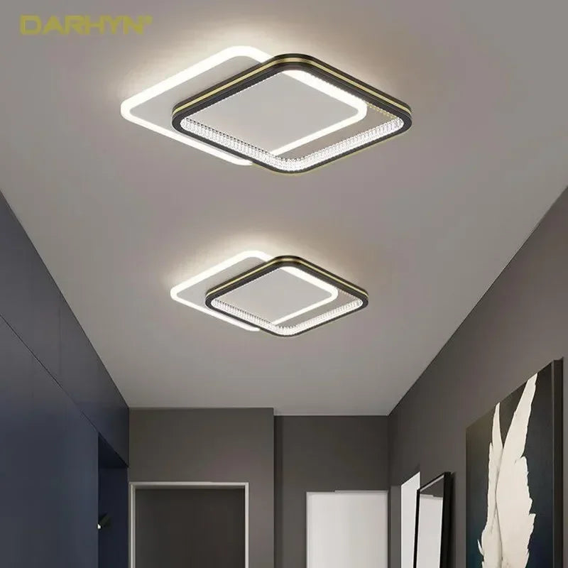 Afralia™ Crystal LED Ceiling Lights for Elegant Home Entrance with Minimalist Design