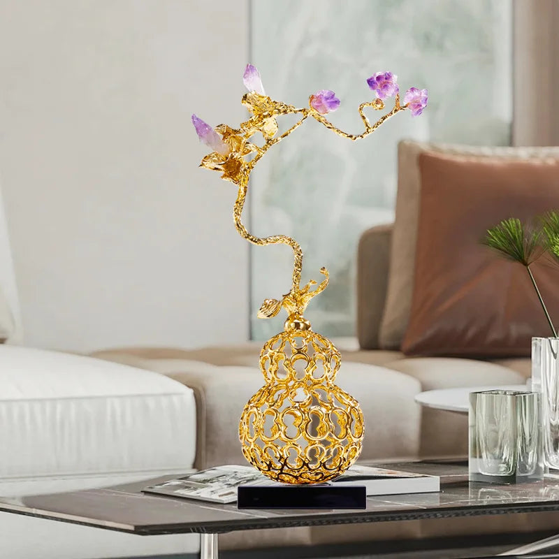 Afralia™ Modern Light Luxury Gourd Home Decoration TV Wine Cabinet Décor