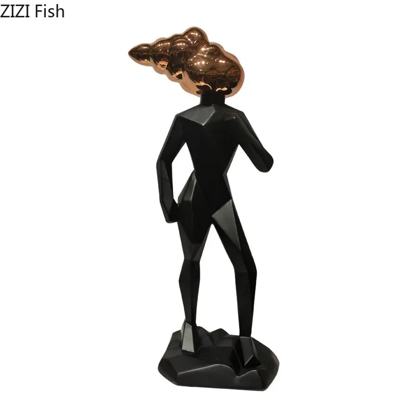 Afralia™ Abstract Resin Sculpture Room Decoration Set