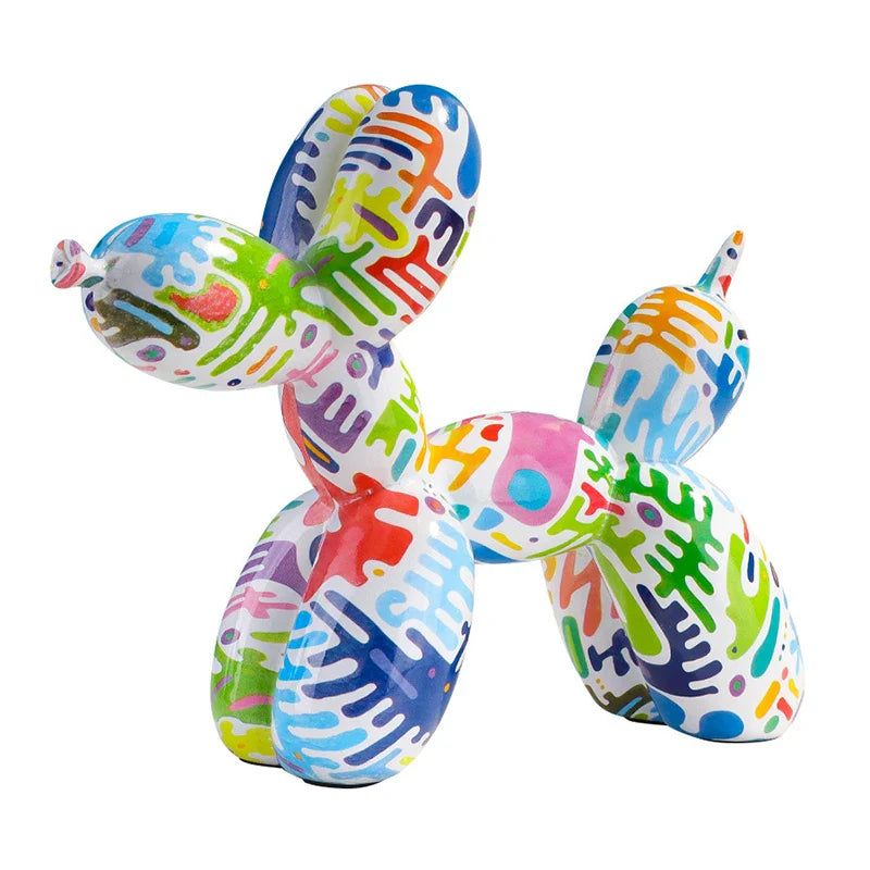 Afralia™ Balloon Dog Figurine: Resin Nordic Home Decor Sculpture & Statue