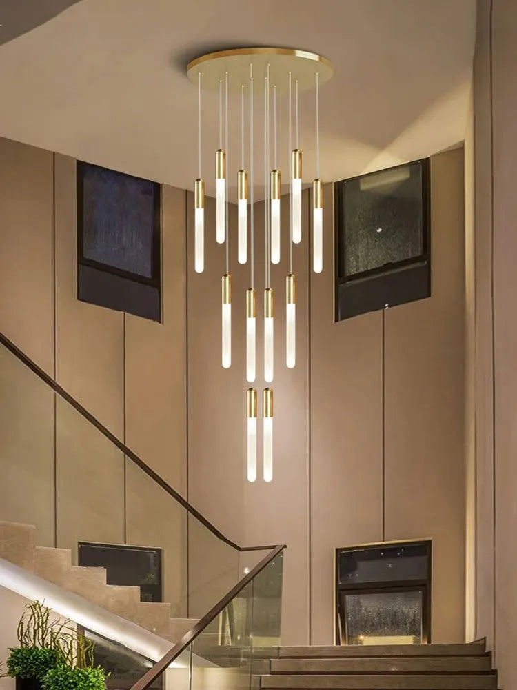 Afralia™ LED Chandelier: Modern Staircase & Kitchen Pendant Light for Home Decoration