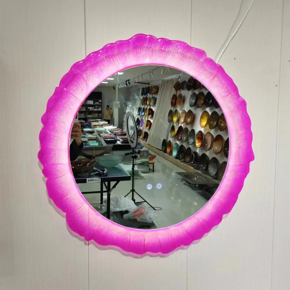 Afralia™ Oval Smart Bathroom Mirror with Fog Removal Lighting - Decorative Vanity Glass Frame