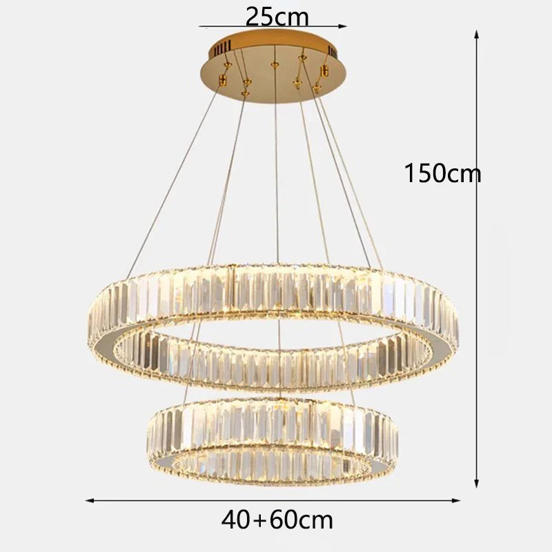Afralia™ Crystal Chandelier: Modern Home & Dining Room Pendant Lighting