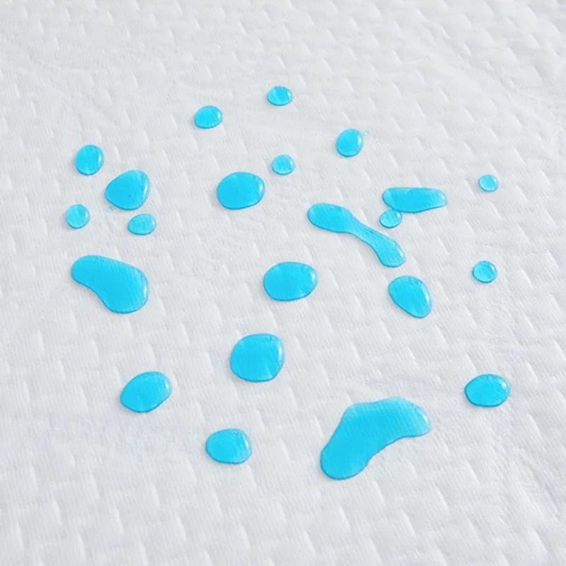 Afralia™ Bamboo Jacquard Waterproof Fitted Mattress Cover for Queen King Bed