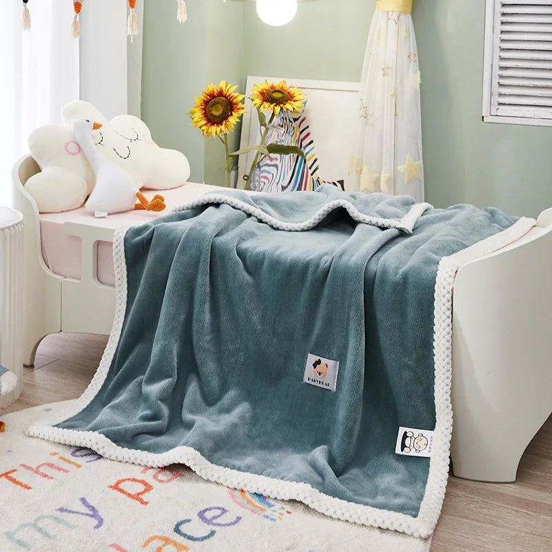 Afralia™ Kids Flannel Nap Blanket - Lightweight & Cozy Single Bed Cover