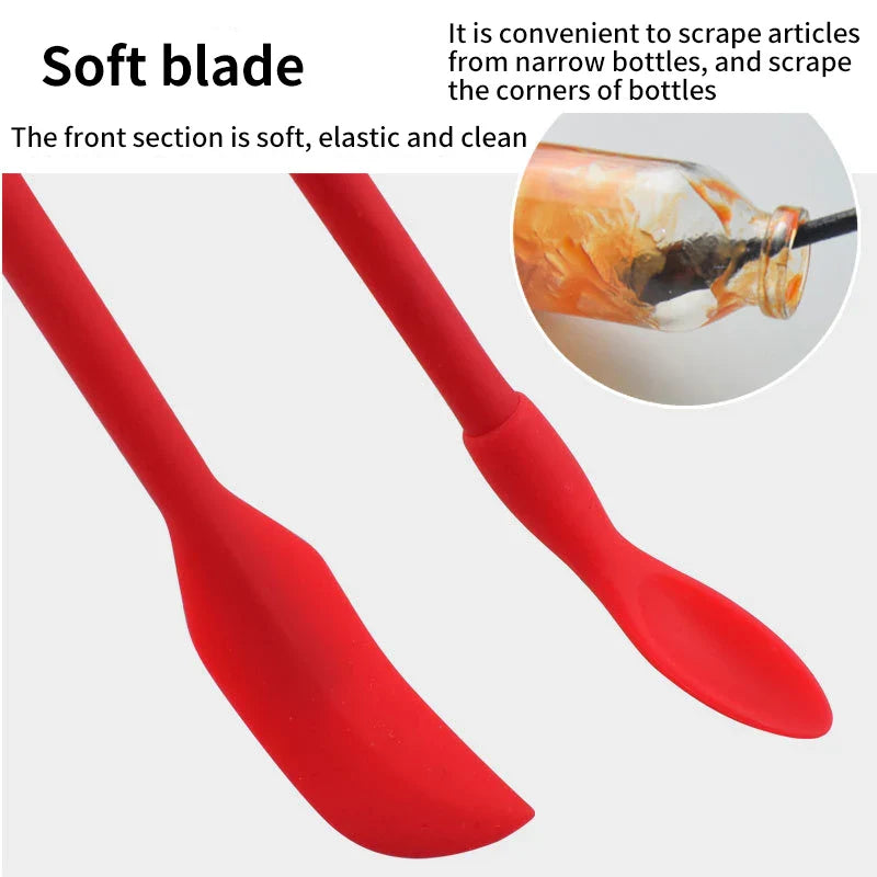 Afralia™ Mini Silicone Spatula Set - Double-headed Jam Scraper & Cream Spoon