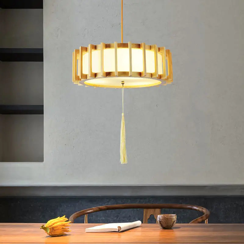 Afralia™ Wooden Tatami Bedroom Chandelier for Study, Restaurant, and Hotel