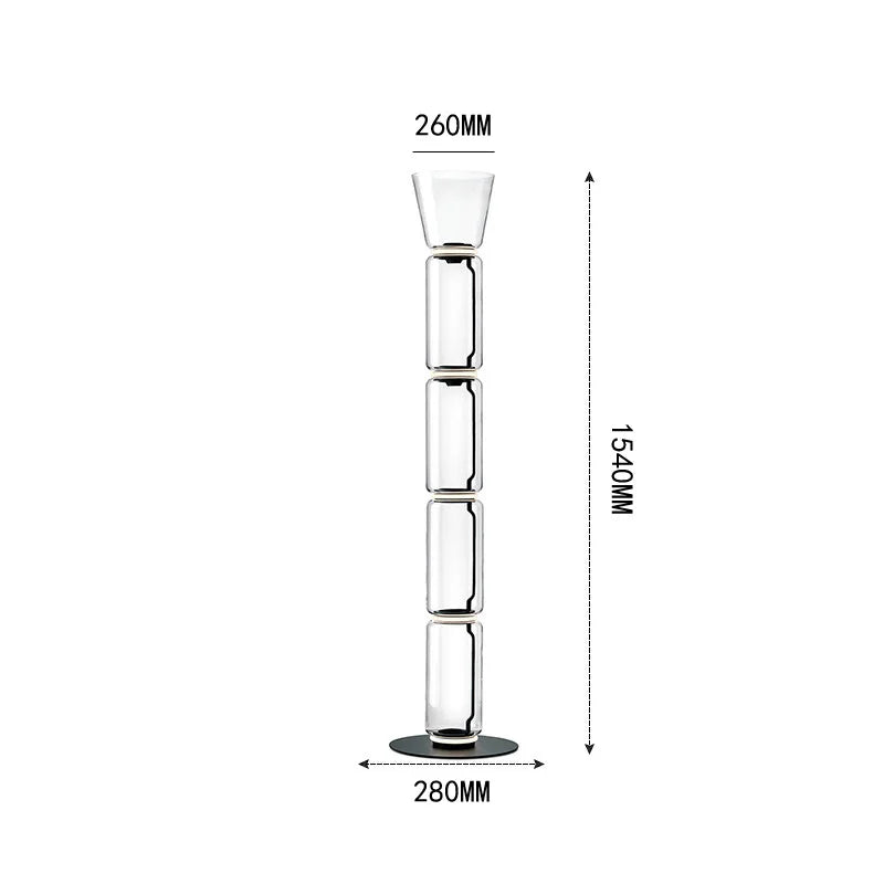 Afralia™ Clear Glass Tube Table Lamp, Modern Light Luxury Adjustable Tunnel Design
