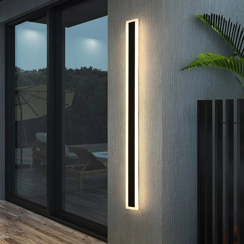 Afralia™ Outdoor LED Wall Light Black Sconce IP65 Waterproof Garden Porch Sconce