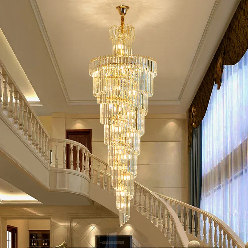 Afralia™ Modern Crystal Loft Chandelier for Luxury Living Spaces