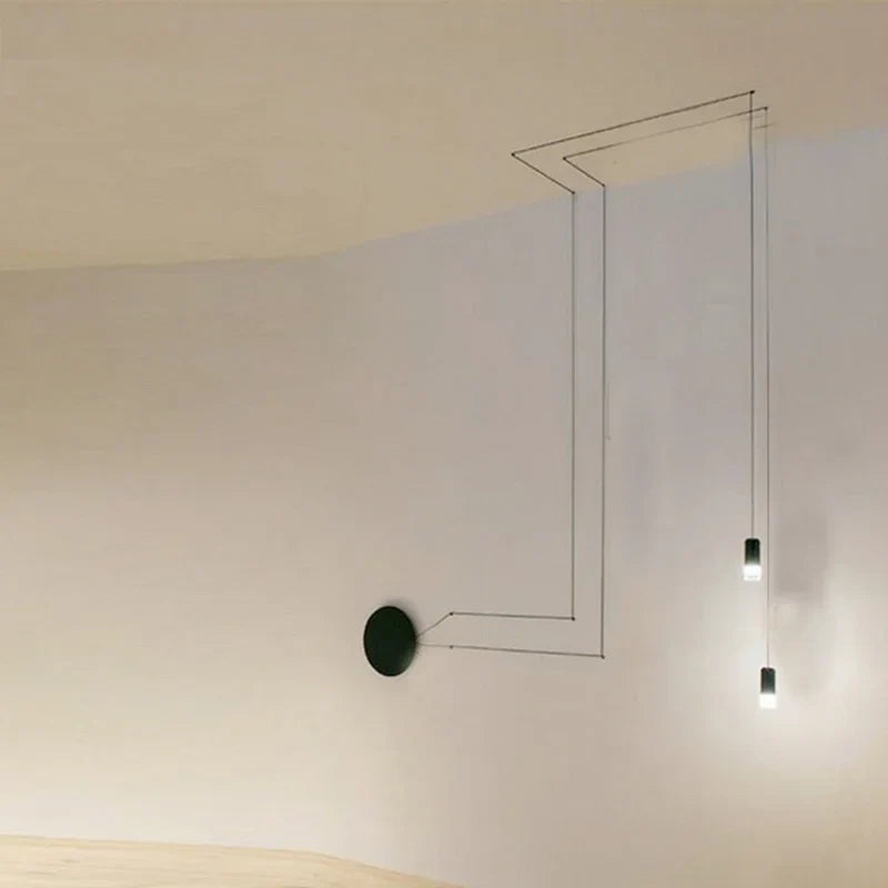 Afralia™ Long Line Black LED Wall Lamp for Kitchen Living Room Bar Excellent Quality