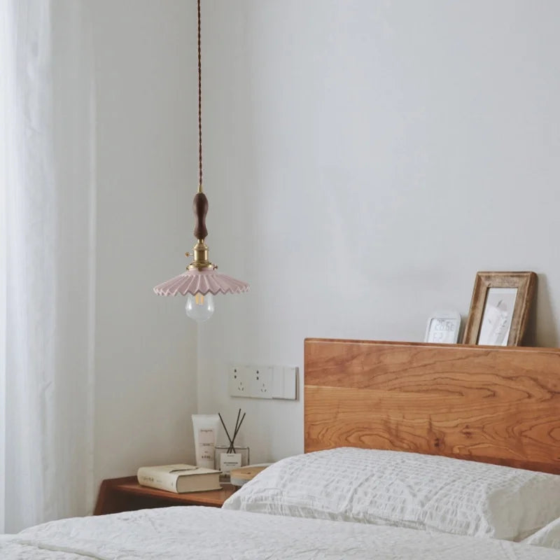 Afralia™ Ceramic LED Hanging Pendant Light - Modern Nordic Design for Home Decor