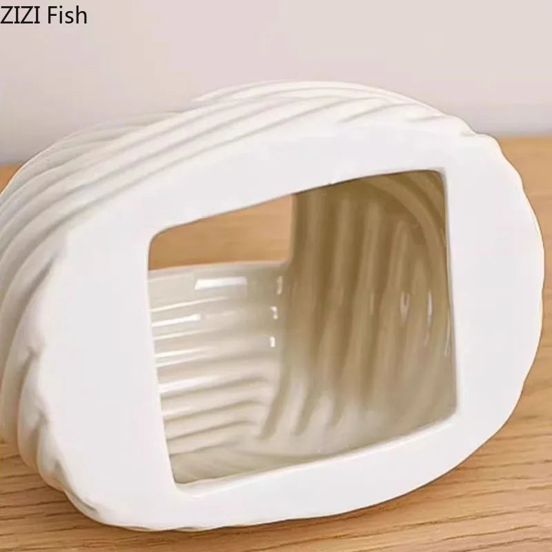 Afralia™ Ceramic Bread Texture Tissue Box for Coffee Table & Desk Décor