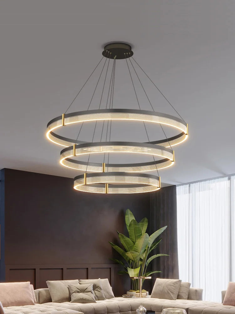 Afralia™ Simple Modern LED Chandelier - Luxury Nordic Design for Living Room, Bedroom, and Restaurant