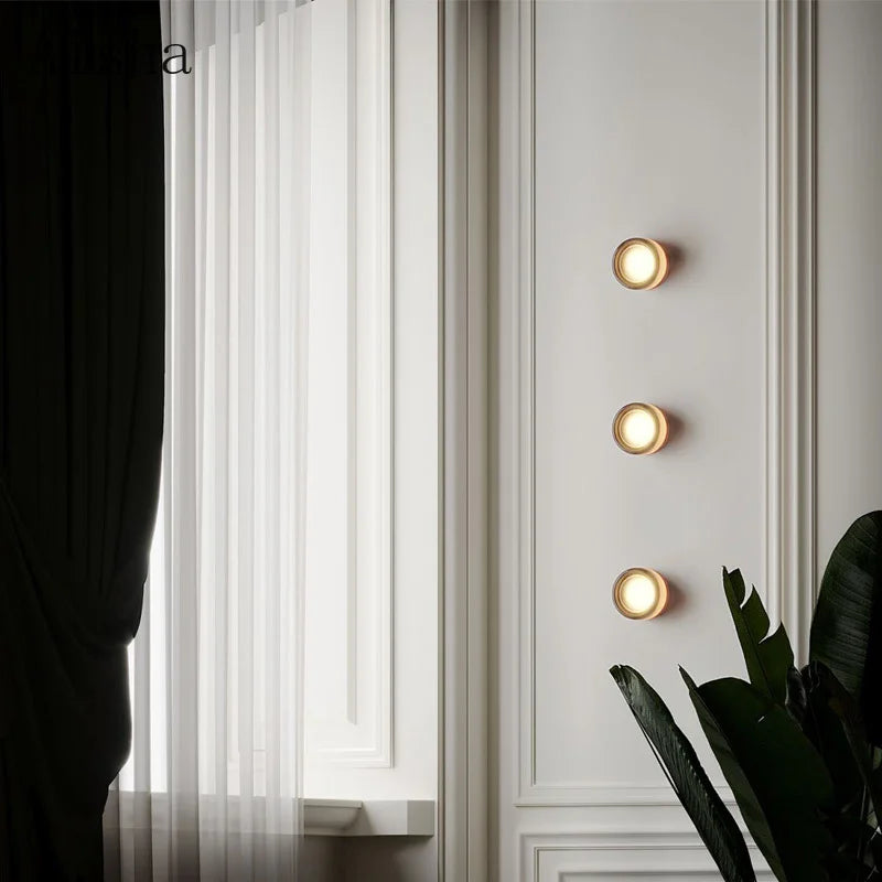 Afralia™ Acrylic Sconce LED Wall Lamp for Luxury Living Room & Bathroom