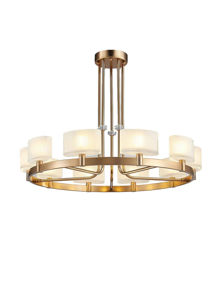 Afralia™ Luxury Glass Chandelier with LED Bulbs - European Design for Living & Dining Rooms