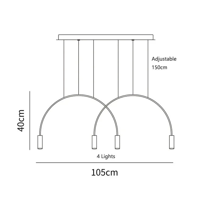 Afralia™ Arc Pendant Light Chandelier - LED Suspension Lamp for Kitchen Island