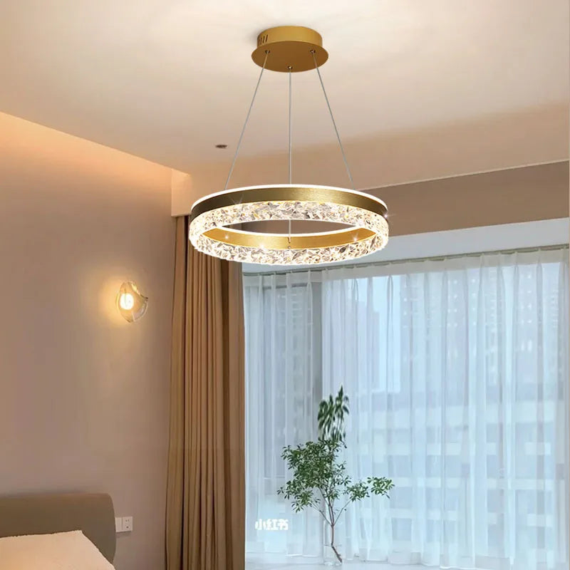 Crystal Luxury Chandelier in Popular Internet Celebrity Style by Afralia™ for Bedroom and Restaurant