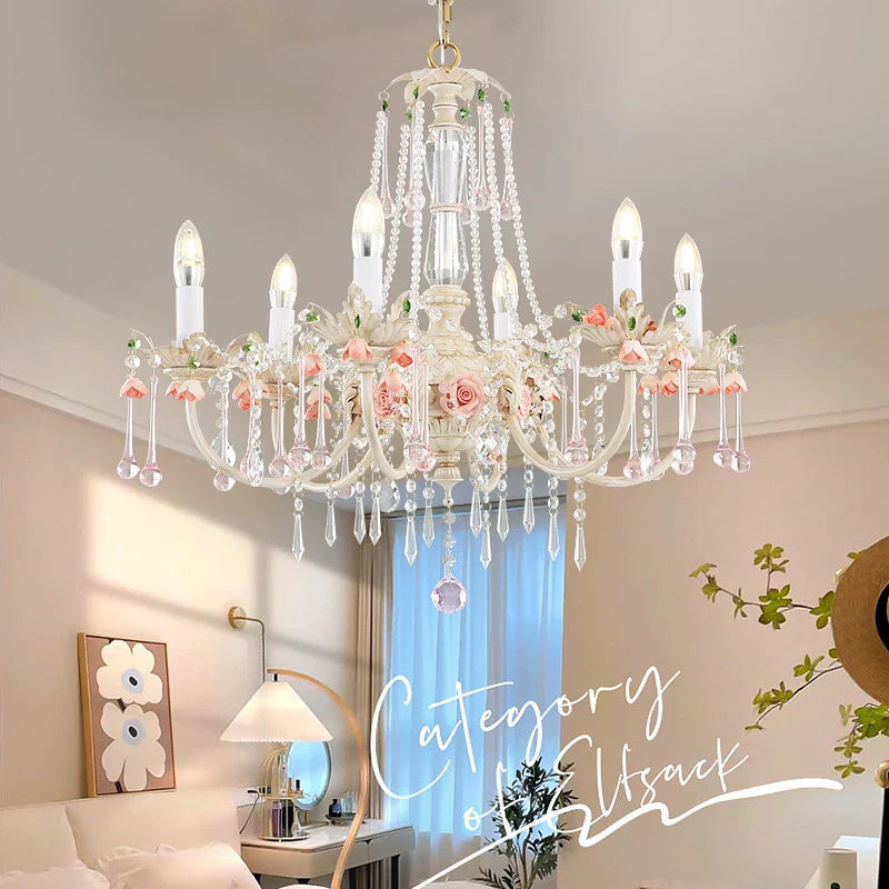 Afralia™ Crystal Chandelier: Elegant French Light Luxury Candle Design for Romantic Living and Dining Rooms