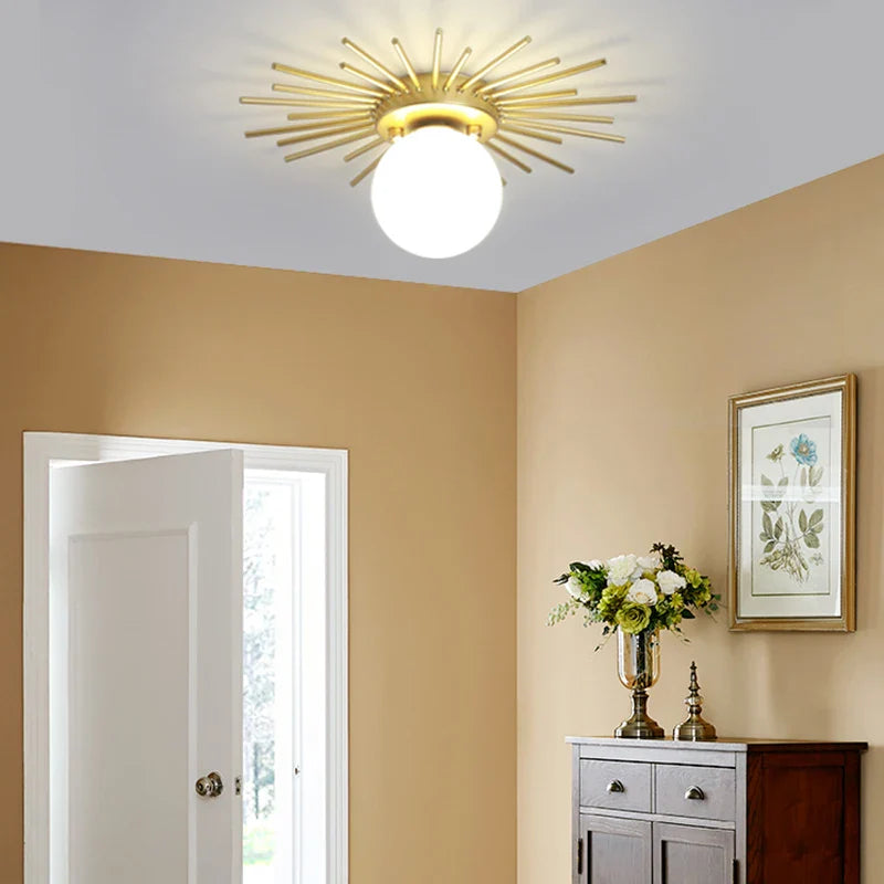 Afralia™ LED Ceiling Lights: Modern Nordic Home Hallway Lighting for Locker Room Decor
