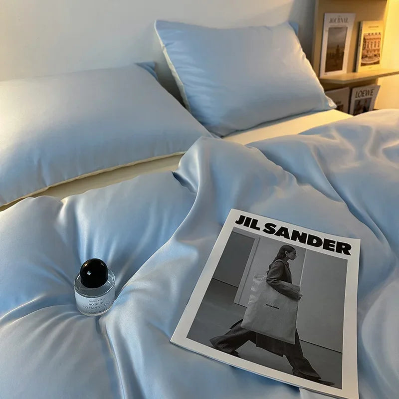 Afralia™ Summer 2025 Nude Skin-Friendly Bed Sheet Set for Double-Sided Sleeping