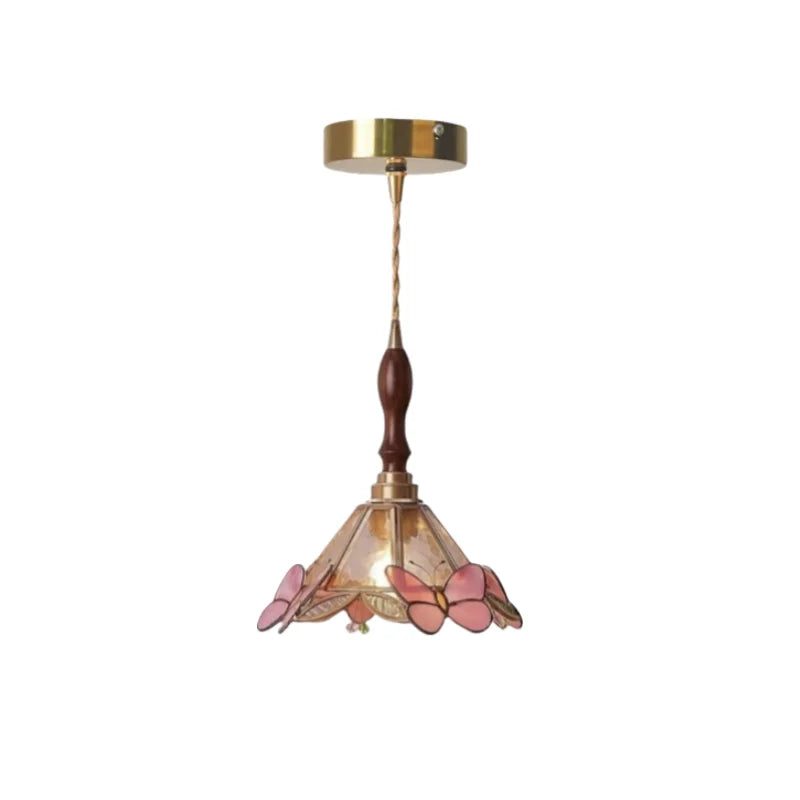 Afralia™ Butterfly Glass LED Pendant Light for Bedroom and Living Room
