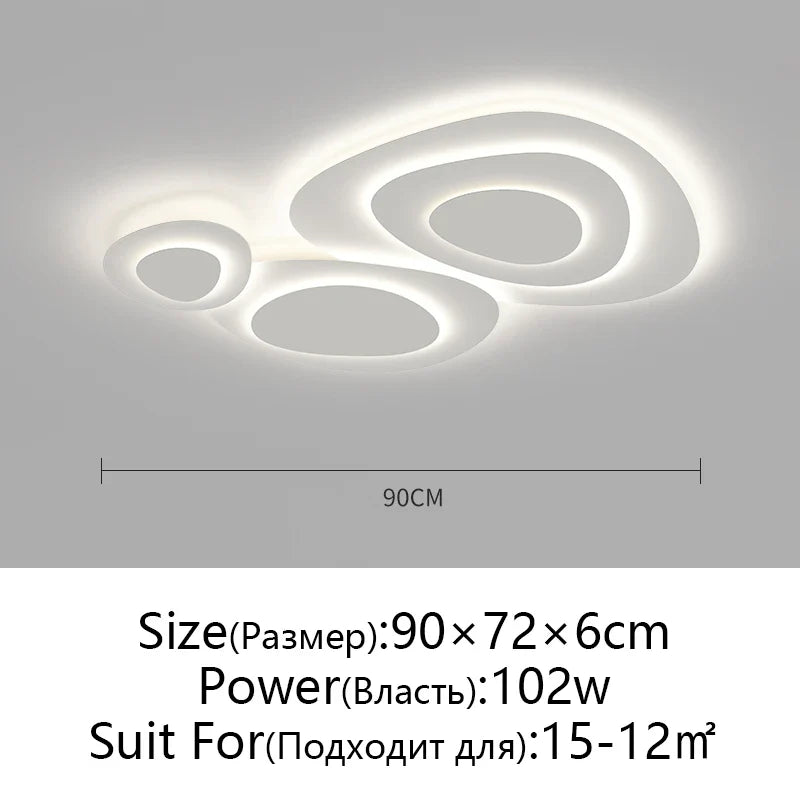 Afralia™ White LED Ceiling Lamp for Modern Living Room Bedroom Kitchen Décor