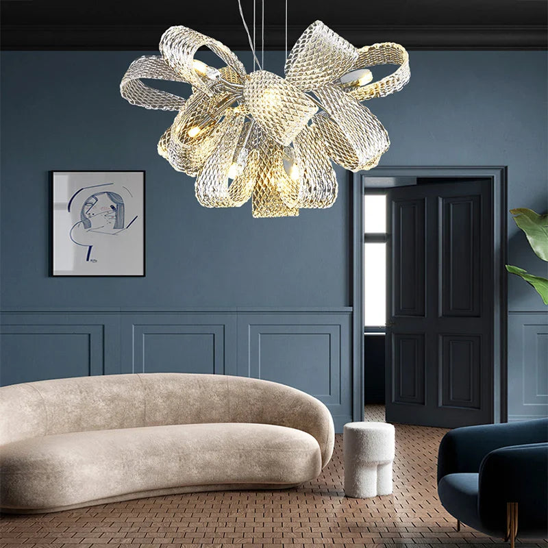 Afralia™ Glass Pinecone LED Chandelier: Modern Art Deco Pendant Lighting