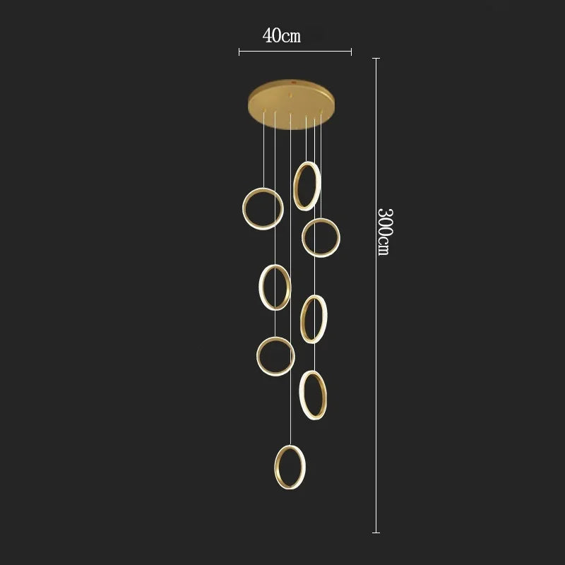 Afralia™ Nordic LED Chandelier: Modern Luxury Lighting for Home Decor, Living Room, Dining Room & Stairway