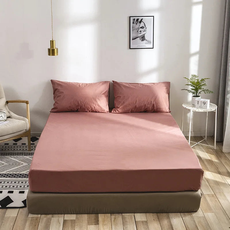 Afralia™ Waterproof Fitted Sheet with Elastic Band | Machine Washable Mattress Protector Cover