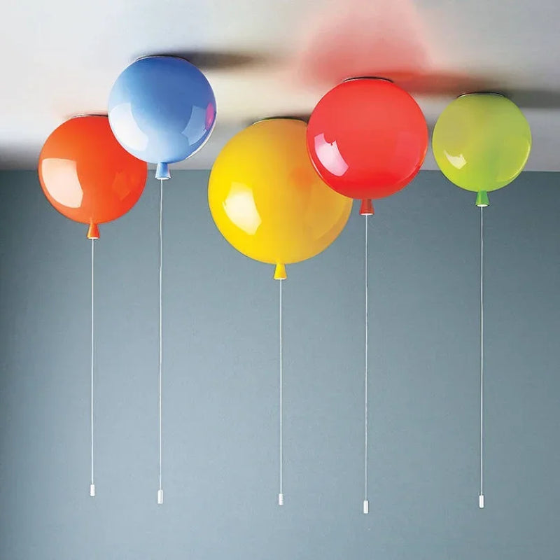 Afralia™ Balloon Ceiling Lamp: Colorful LED Hanging Light for Kids' Room, Bedroom, Restaurant, Hallway