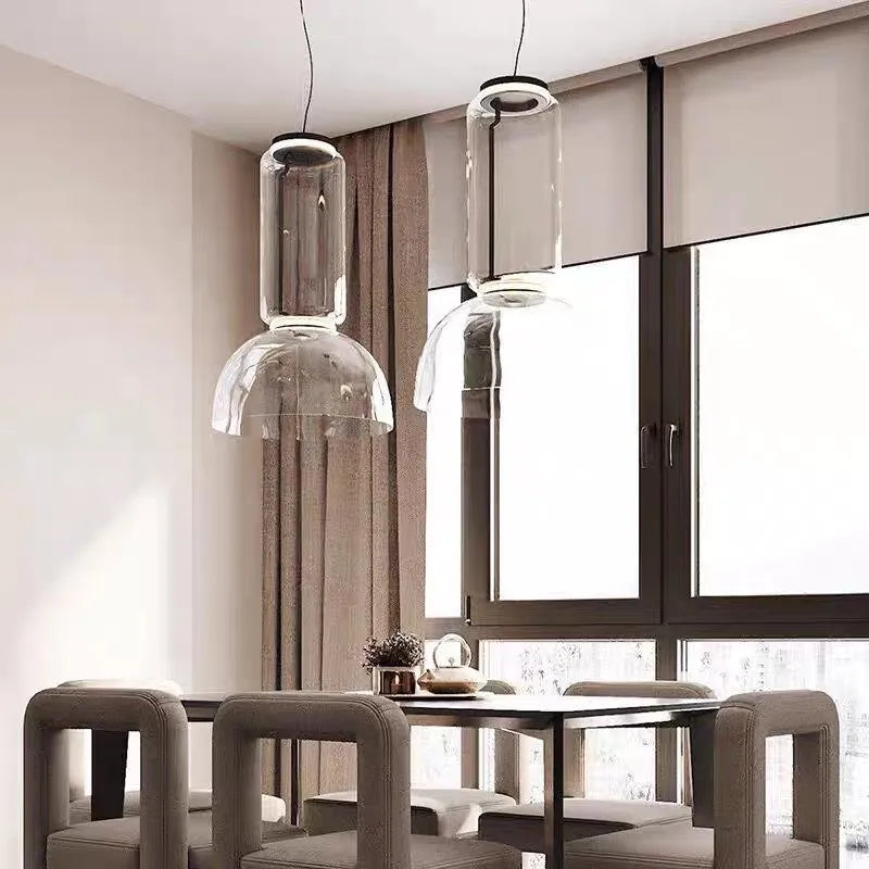 Afralia™ Glass LED Pendant Light - Stylish and Modern Illumination for Various Spaces