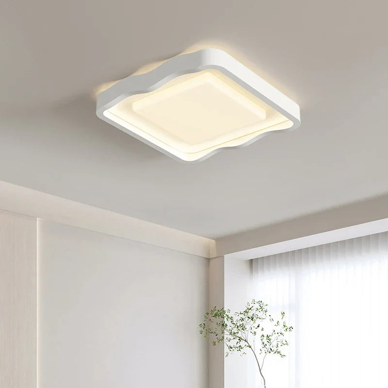 Afralia™ Cream Style LED Ceiling Lamps for Modern Simple Living Room Lighting